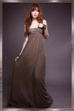 Maxi Sexy One-Shoulder Long Dress Deep Khaki Maxi Sexy One-Shoulder Long Dress Deep Khaki