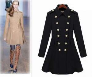 Double-Breasted Lapel Collar Coat Double-Breasted Lapel Collar Coat