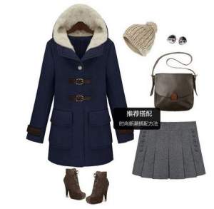 Style PU Buckles Embellished Woolen Coat Camel Style PU Buckles Embellished Woolen Coat Camel