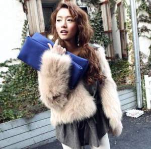 Fur Pure Color Noble Pattern Coat Fur Pure Color Noble Pattern Coat