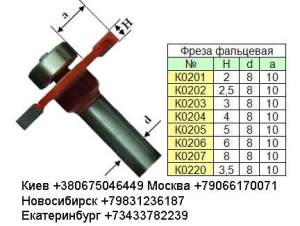 Фреза фальцевая (под стекло)