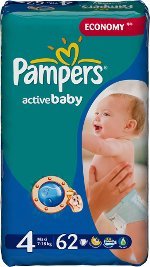 Pampers Аktiv baby 4x62 шт Pampers Аktiv baby 4x62 шт