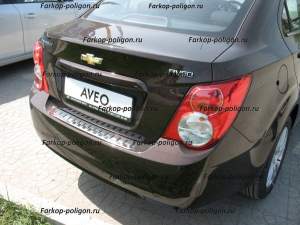 Накладка на задний бампер Chevrolet Aveo (седан) c 2012 г. Накладка на задний бампер Chevrolet Aveo (седан) c 2012 г.