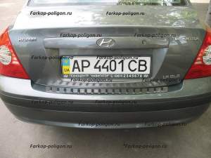 Накладка на задний бампер Hyundai Elantra (седан) с 2004 г. Накладка на задний бампер Hyundai Elantra (седан) с 2004 г.