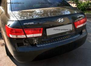 Накладка на задний бампер Hyundai Sonata (седан) с 2005 г. Накладка на задний бампер Hyundai Sonata (седан) с 2005 г.