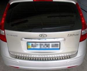 Накладка на задний бампер Hyundai i30 CW (универсал) Накладка на задний бампер Hyundai i30 CW (универсал)