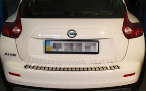 Накладка на задний бампер Nissan Juke с 2011 г. Накладка на задний бампер Nissan Juke с 2011 г.
