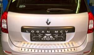 Накладка на задний бампер Renault Logan MCV с 2013 г. Накладка на задний бампер Renault Logan MCV с 2013 г.