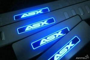 Накладки на пороги Mitsubishi ASX