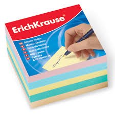 Бумага настольная 90х90х50 мм, цвет ассорти 4 цвета, ПАСТЭЛЬ, Еrich Кrause Бумага настольная 90х90х50 мм, цвет ассорти 4 цвета, ПАСТЭЛЬ, Еrich Кrause