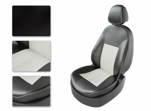 Чехлы CarFashion для сидений VW GOLF 7 черный/белый/белый 35088622 Чехлы CarFashion для сидений VW GOLF 7 черный/белый/белый 35088622