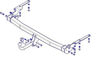 Фаркоп «AvtoS» для Toyota RAV4, кроме удлиненной 2009-2013