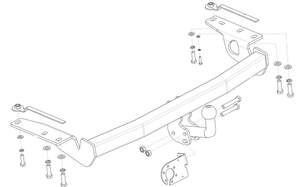 Фаркоп «AvtoS» для Toyota Corolla хетчбек 3/5 дверей 2002-2006 условно-съемное крепление шара Фаркоп «AvtoS» для Toyota Corolla хетчбек 3/5 дверей 2002-2006 условно-съемное крепление шара