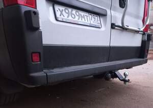 Быстросъемный фаркоп «Бизон» Fiat Ducato / Citroen Jumper / Peugeot Boxer профиль 50х50 съемное крепление шара под американский квадрат Быстросъемный фаркоп «Бизон» Fiat Ducato / Citroen Jumper / Peugeot Boxer профиль 50х50 съемное крепление шара под американский квадрат