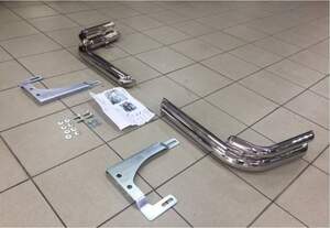 Защита заднего бампера TOYOTA LAND CRUISER 100 (1998-2007) углы двойные d70/42 Защита заднего бампера TOYOTA LAND CRUISER 100 (1998-2007) углы двойные d70/42