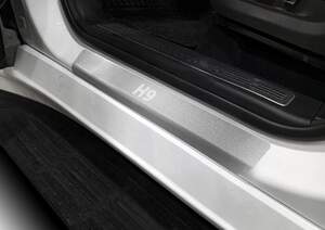 Накладки на пороги Rival для Haval H9 II поколение 2024-н.в., рынок РФ, нерж. сталь, с надписью, 4 шт. Накладки на пороги Rival для Haval H9 II поколение 2024-н.в., рынок РФ, нерж. сталь, с надписью, 4 шт.