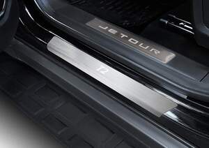 Накладки на пороги Rival для Jetour T2 2024-н.в., рынок РФ, нерж. сталь, с надписью, 4 шт. Накладки на пороги Rival для Jetour T2 2024-н.в., рынок РФ, нерж. сталь, с надписью, 4 шт.