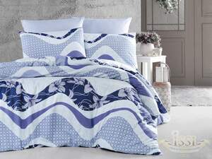 Постільна білизна ранфорс First Choice Wawe Lacivert