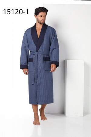 Халат чоловічий вафельний Nusa 15120-1 Синій new