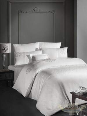 Однотонна постільна білизна First Choice Mirabel Krem