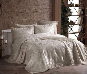 Жакардне покривало на ліжко Gardine's Gul Біж