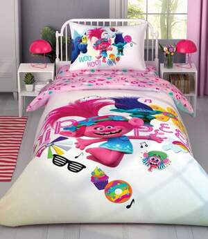 Дитяча постільна білизна Tac Trolls Color Party