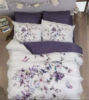 Постільна білизна First Choice 3D Satin Martina Purple Євро