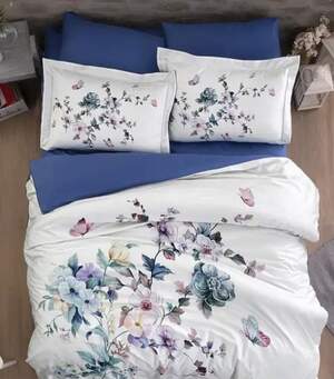 Постільна білизна First Choice 3D Satin Martina Blue Євро