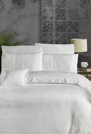 Однотонна постільна білизна First Choice Florenza White