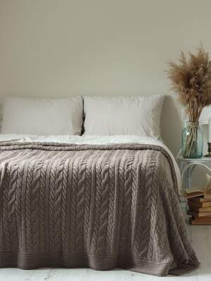 В'язане покривало LA MODNO Genova Mink 220х240