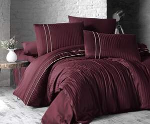 Постільна білизна First Choice Stripe Style Dark Red