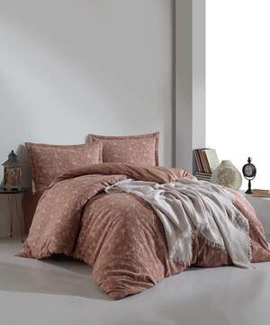 Постільна білизна бавовна LIMASSO Boyali Kahve