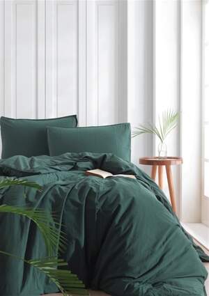 Полуторное постельное белье хлопок LIMASSO Dark Green Полуторное постельное белье хлопок LIMASSO Dark Green