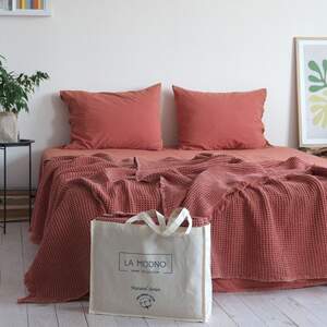 Покрывало вафельное LA MODNO PIKE STONEWASHED Terra 220х240