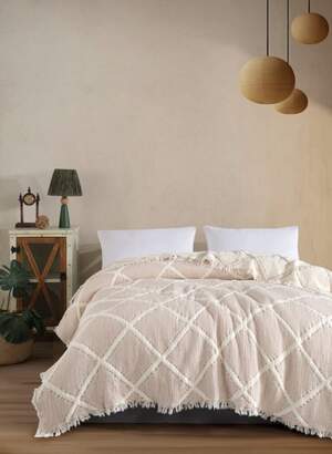 Муслінове покривало на ліжко Moss Ivory Muslin 230х250