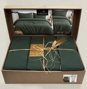 Постільна білизна бавовна La Maison Stonewashed 200 х 220 см Mariella Forest