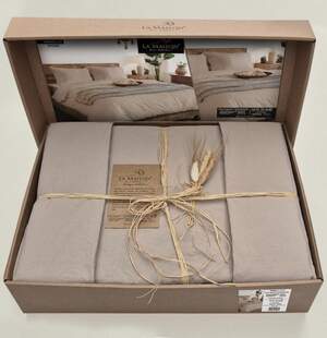 Постільна білизна бавовна La Maison Stonewashed 200 х 220 см Mariella Stone