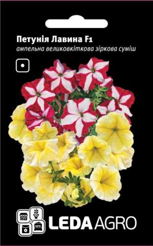 Петуния Лавина F1 звездная смесь, ампельная большекв. 10 семян. L