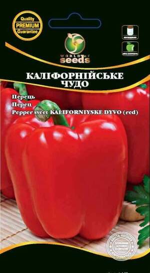 Насіння перцю Каліфорнійське диво (червоний) 0,2г. WoS Насіння перцю Каліфорнійське диво (червоний) 0,2г. WoS
