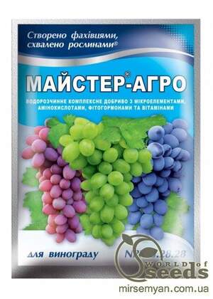 Добриво для винограду NPK 3-28-28, Майстер-Агро, 25г Добриво для винограду NPK 3-28-28, Майстер-Агро, 25г