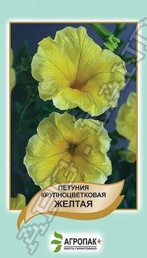 Петунія великоквіткова Жовта - 50 насінин, А Петунія великоквіткова Жовта - 50 насінин, А